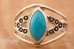Sleeping Beauty Turquoise Sterling Silver Ring